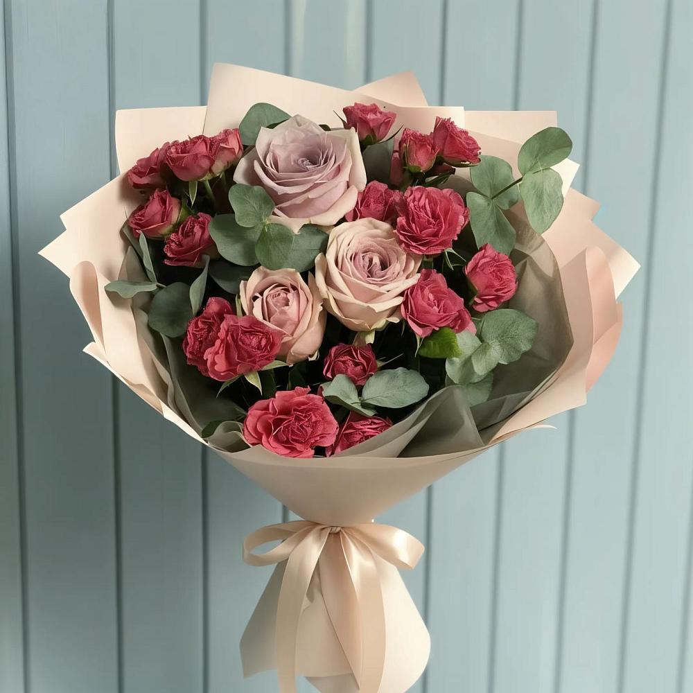 Букет цветов из: Гвоздики и Розы в Николаевке