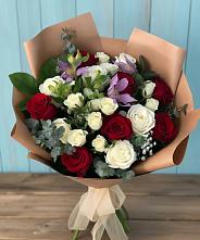 Букет цветов из:  Розы и Альстромерии #REPLACE_PRED# Николаевке