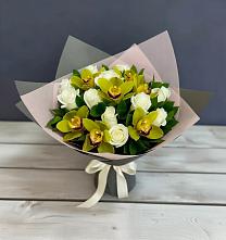 Букет цветов из:  Орхидеи и Розы в Николаевке