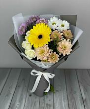 Букет цветов из:  Розы, Герберы и Хризантемы #REPLACE_PRED# Николаевке