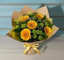 Букет цветов из:  Герберы и Хризантемы в Николаевке