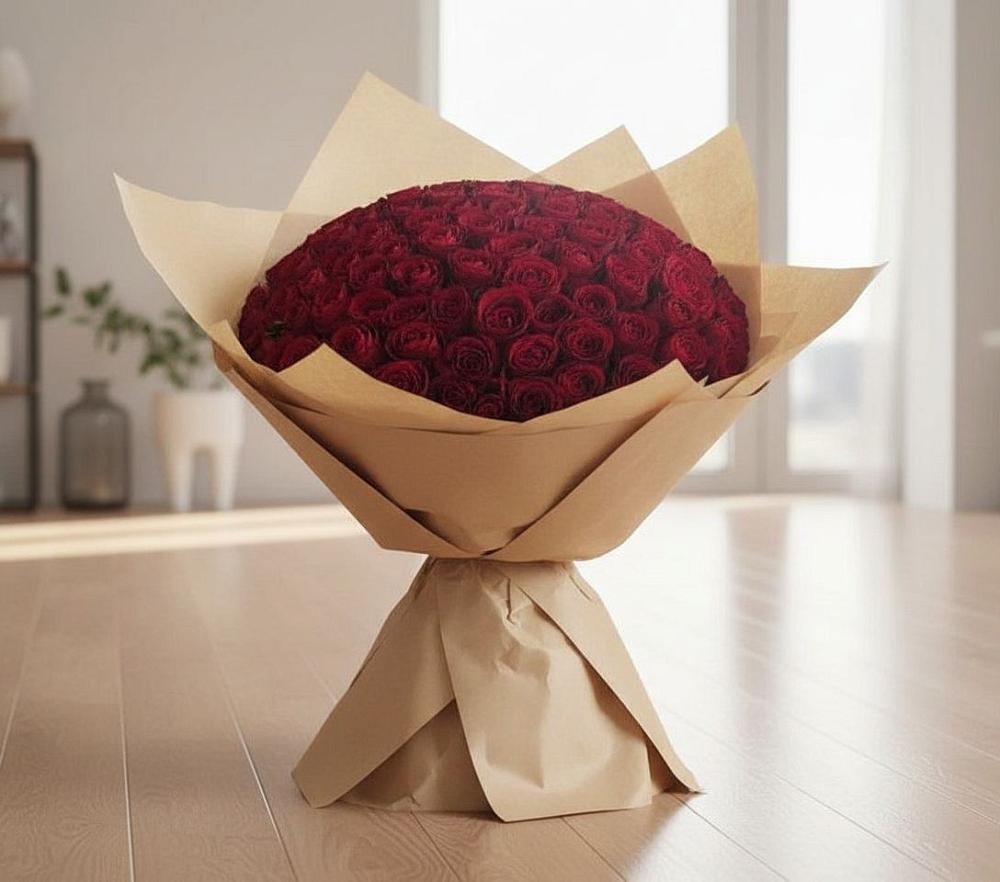 Букет 101 Красная роза в Николаевке