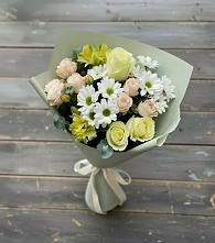 Букет цветов из:  Альстромерии, Розы и Хризантемы #REPLACE_PRED# Николаевке