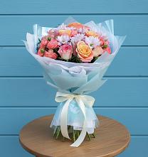 Букет цветов из:  Хризантемы и Розы в Николаевке