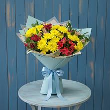 Букет цветов из:  Альстромерии и Хризантемы #REPLACE_PRED# Николаевке