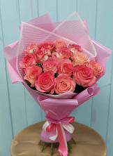 Букет 15 Розовых роз Равель в Николаевке
