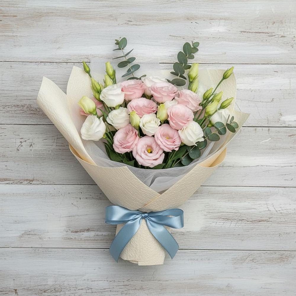 Букет цветов из: Лизиантусы в Николаевке